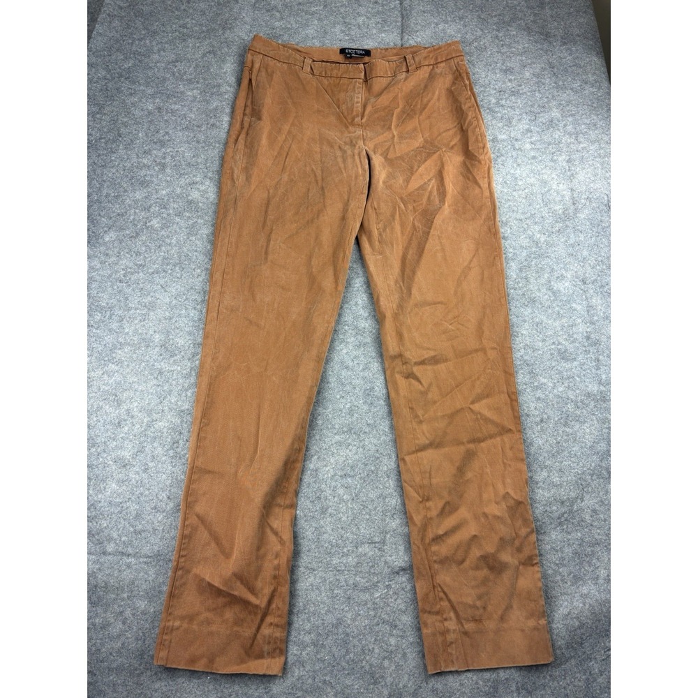 Ectetera Women 10 Brown Tapered Dress Pants Old Money Timeless Minimalist Classy